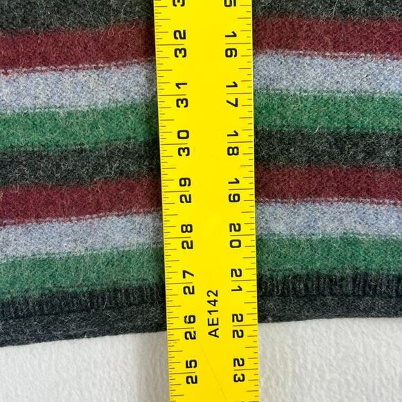 American Eagle Outfitters Pullover Sweater Men Wool V Neck Multicolor Striped - Picture 4 of 9